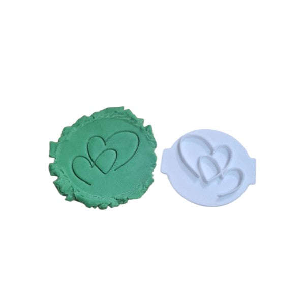 Hubbe Cookie Cutter - Overlapping Hearts Embosser