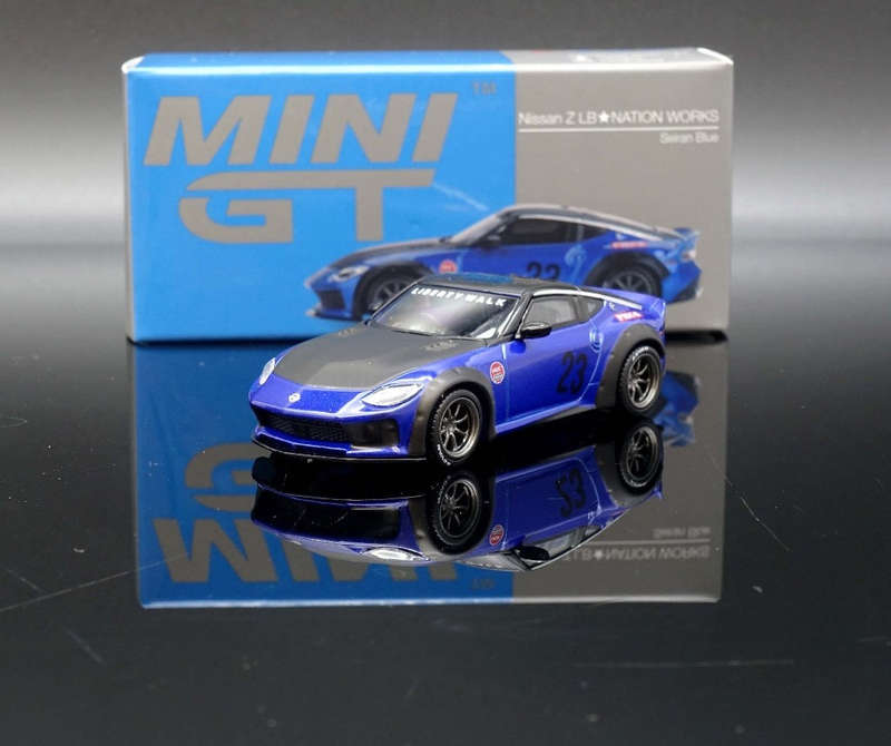 Mini GT Nissan Z LB Nation Works Serian Blue 1:64 Model