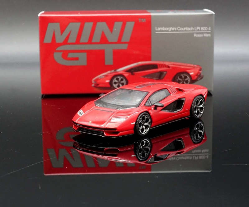 Mini GT Lamborghini Countach LPI 800-4 Rosso Mars 1:64 Model