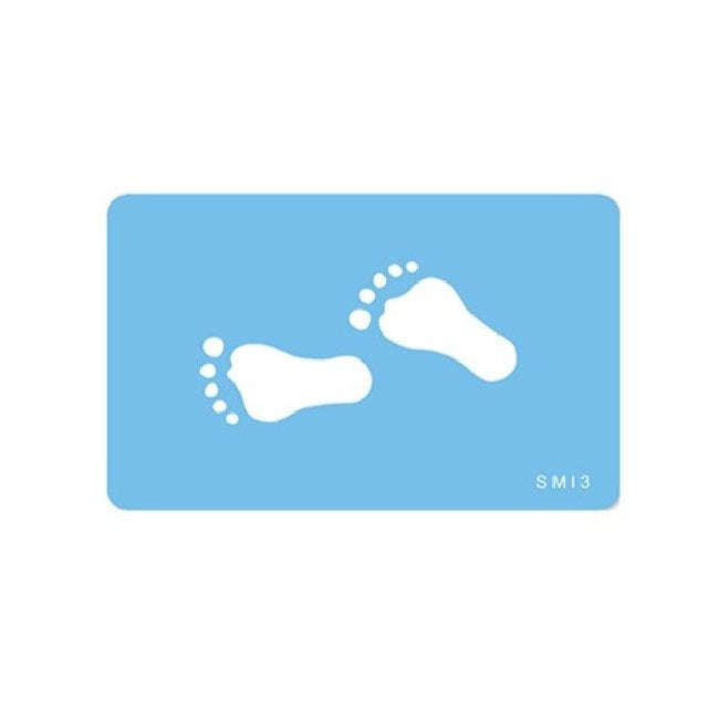 JEM Stencil - Footprints (50 x 25mm / 2 x 1)