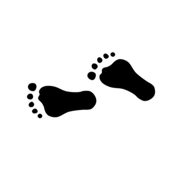 JEM Stencil - Footprints (50 x 25mm / 2 x 1)