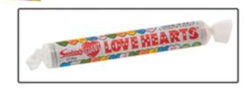 Sweet candy love hearts large 39g