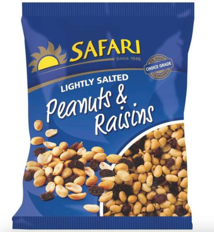 Safari Lightly Salted Peanuts & Raisins - 150g
