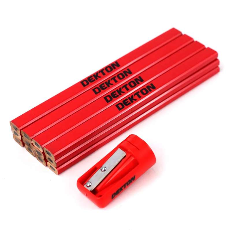 DEKTON 12PC Carpenter Pencil Set with Sharpener