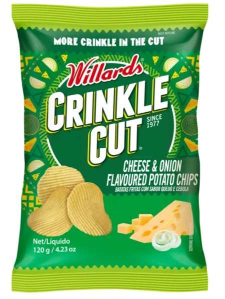 Willards Crinkle Cut Cheese & Onion 120g