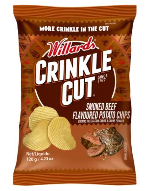 Willards Crinkle Cut Smoked Beef 120g