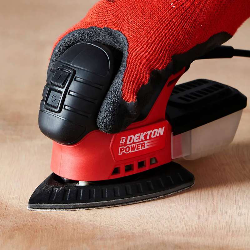 DEKTON 5PC Hook and Loop Detail Sanding Sheets 100mm x 140mm - Coarse 60 Grit