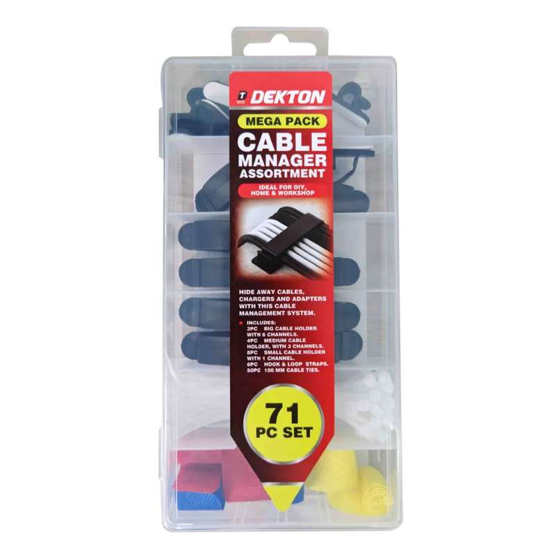 DEKTON 71PC Cable Management Set