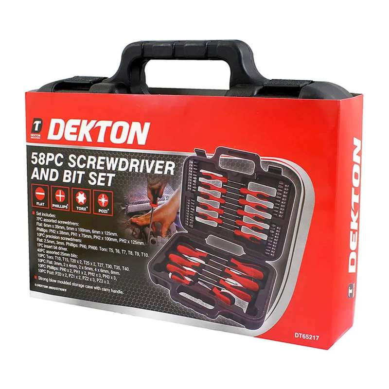 DEKTON 58PC Screwdriver and Bit Set