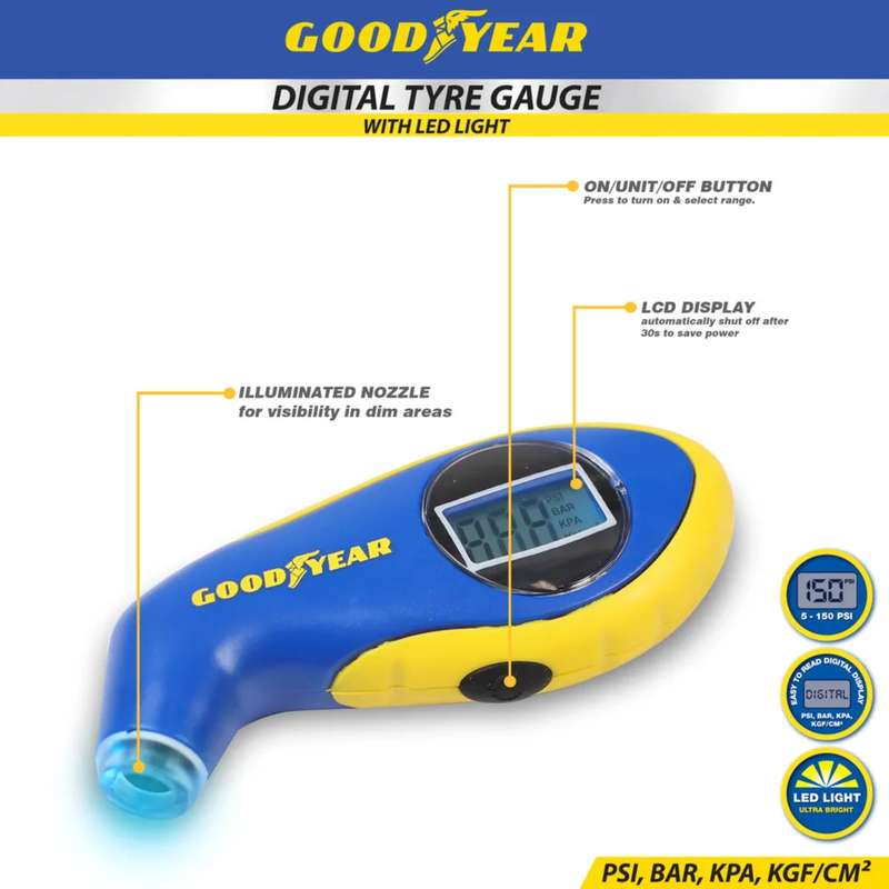Goodyear Digital Tyre Pressure Gauge