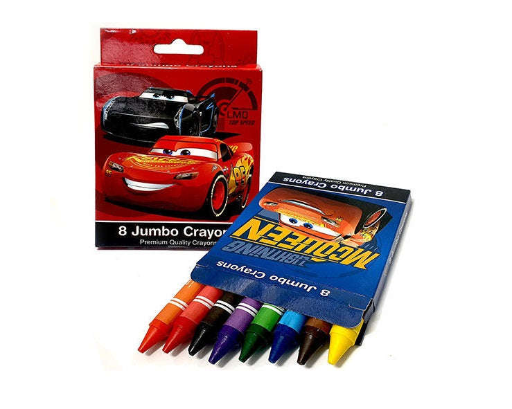 Disney Cars 8 Colors Jumbo Crayons