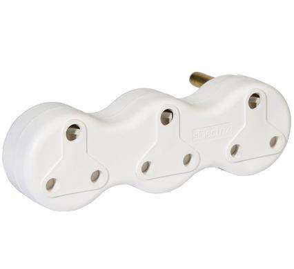 Zenith - 3 Way Plug Adaptor 3 x 16A Wavy 30
