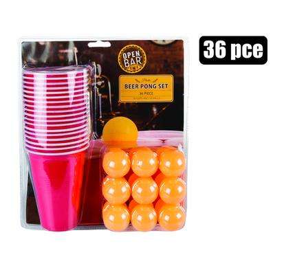 Drinking Game Beer Pong 18 cups and balls