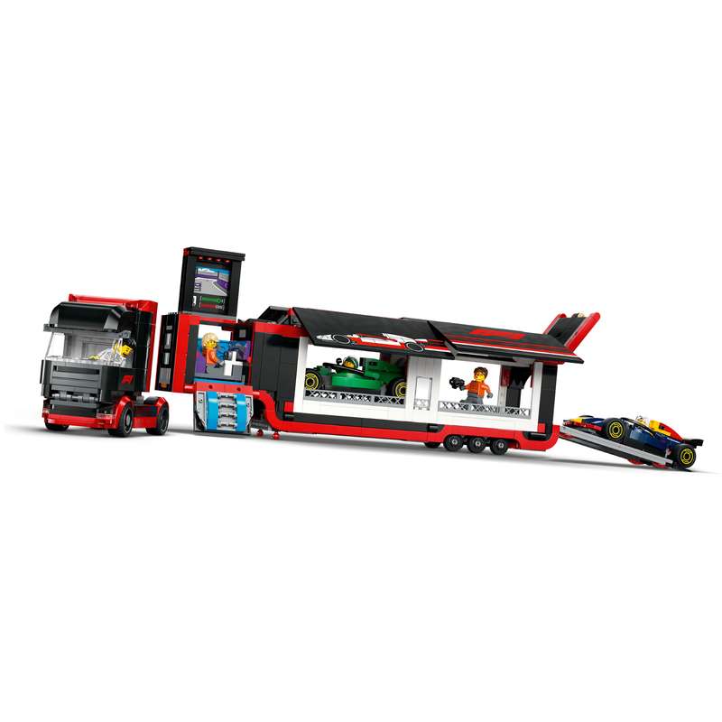 LEGO 60445 City F1 Truck with RB20 & AMR24 F1® Cars