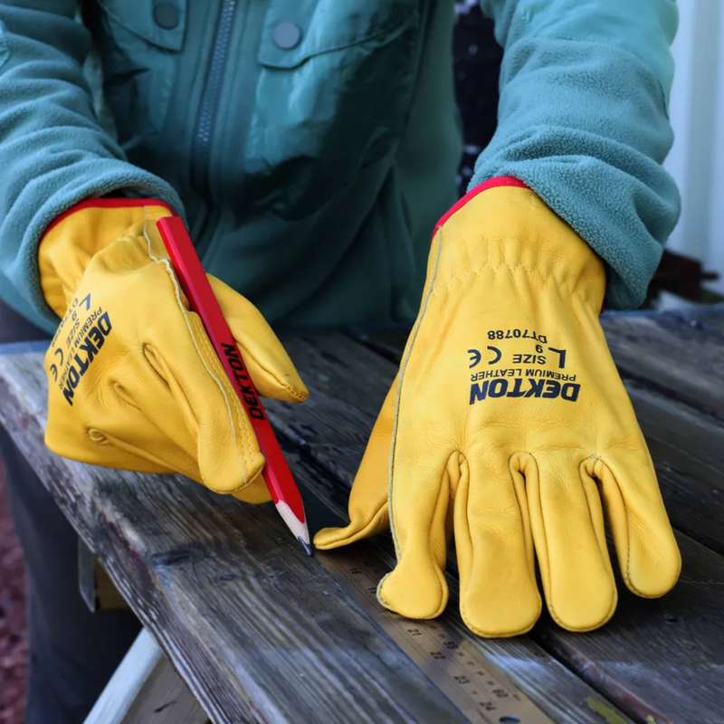 DEKTON Size 9/L Leather Working Gloves