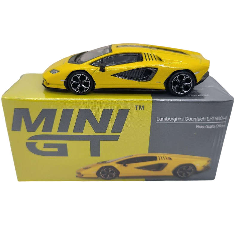Mini GT Lamborghini Countach LPI 800-4 - New Giallo 1:64 Model