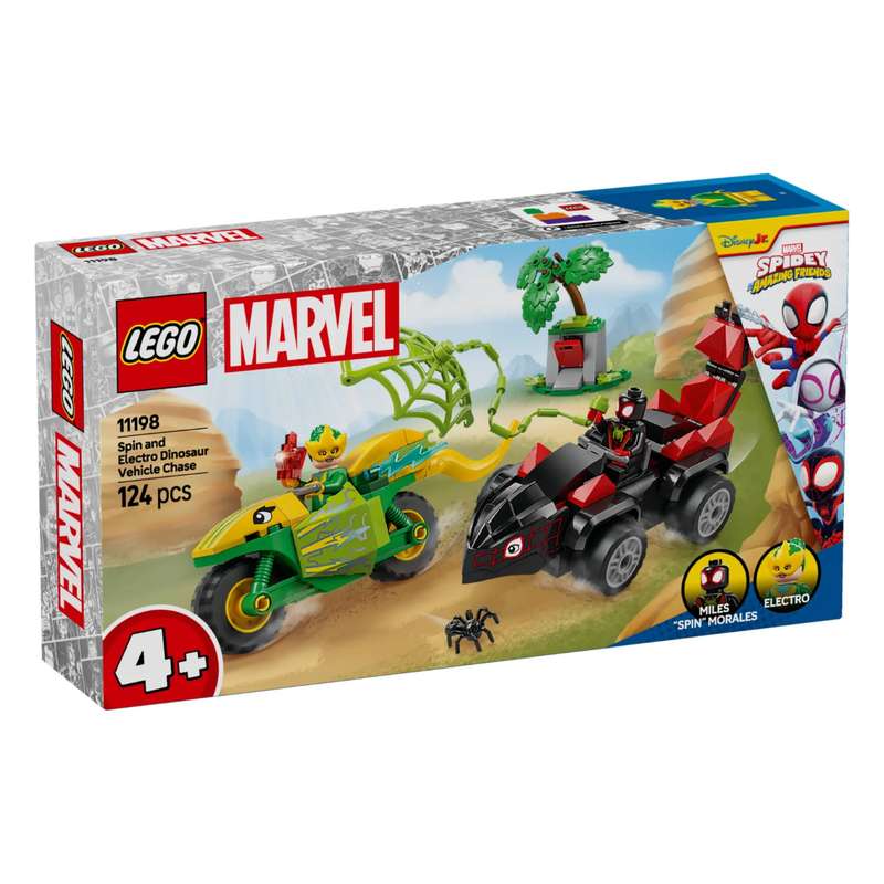 LEGO 11198 Marvel Spin and Electro Dinosaur Vehicle Chase