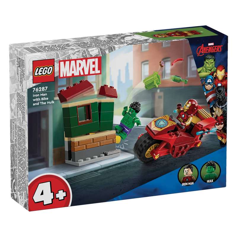 LEGO 76287 Marvel Iron Man with Bike and The Hulk