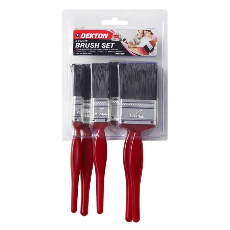 DEKTON 5PC Paint Brush Set