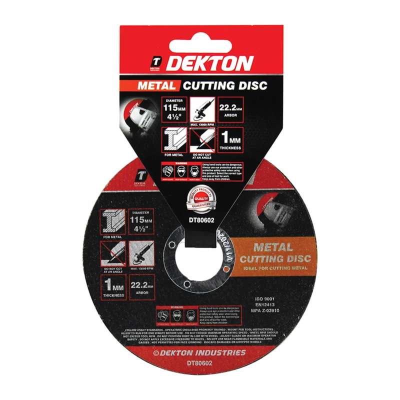 DEKTON 115mm Metal Cutting Disc - Ultra Thin Flat