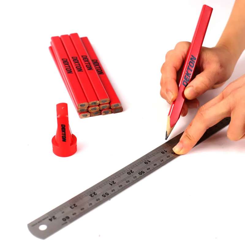 DEKTON 12PC Carpenter Pencil Set with Sharpener