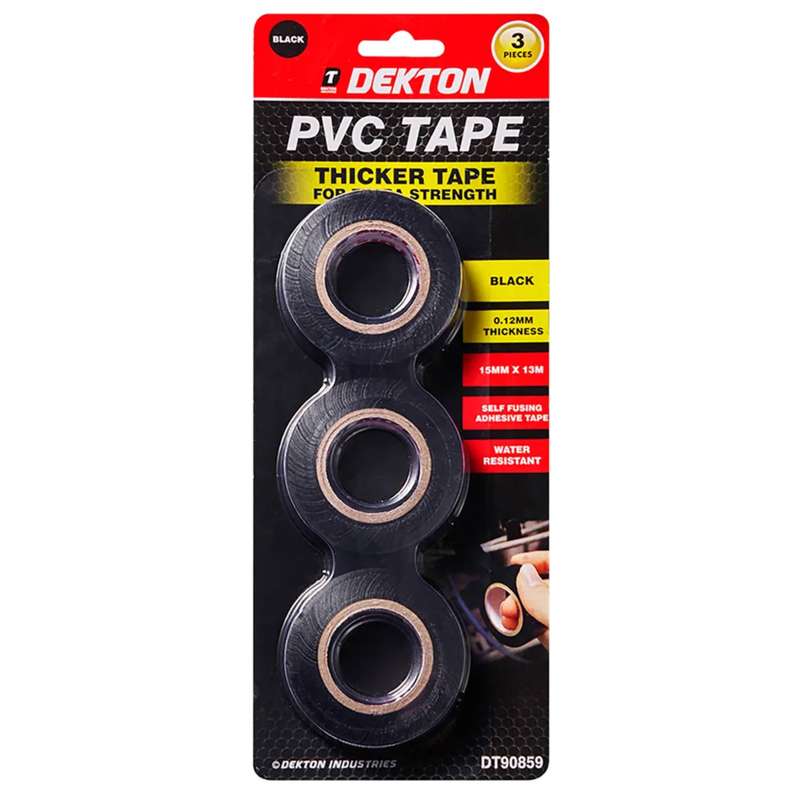 DEKTON 3PC PVC 13m Tape Set - Black