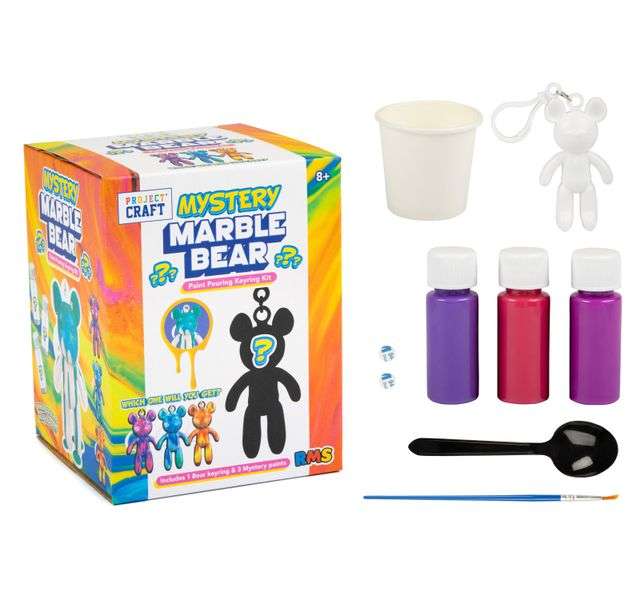 Project Craft Mystery Marble Bear Paint Pouring Kit