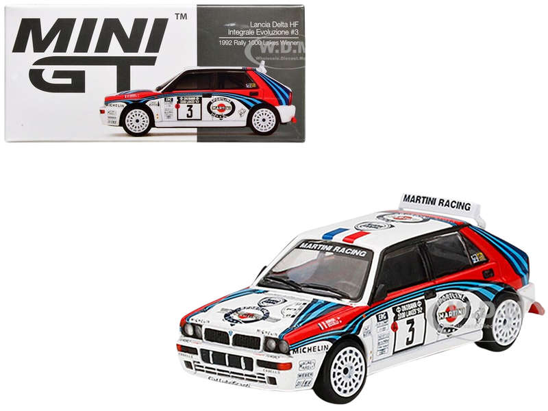 Mini GT Lancia Delta HF Integrate Evolution 1992 Rally 1:64 Model