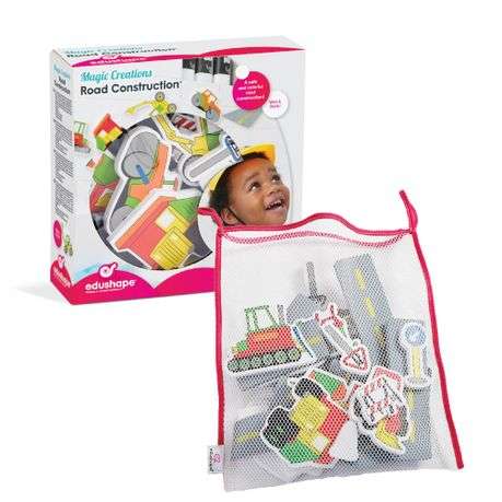Edushape Bath Time Creations Wet & Stick: Road Constructions - 26 Pieces