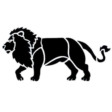 Jem Stencil - Lion - 64x 120mm / 2.5 X 4