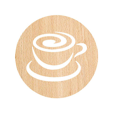Wooden Coffee Cup Swirl Coasters