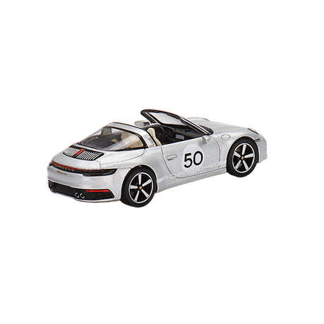 Mini GT Porsche 911 Targa 4S Silver Metallic 1:64 Model