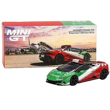 Mini GT Lamborghini Huracan EVO Bologna Airport 1:64 Model