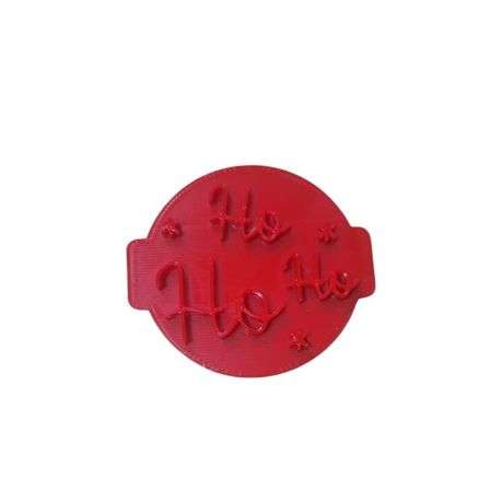 Hubbe Cookie Cutter - Ho Ho Ho with Stars Embosser