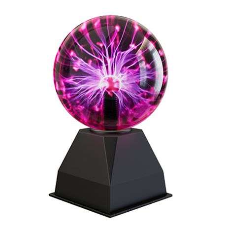 6" Square Plasma Ball with Sound Sensor - Black & Purple