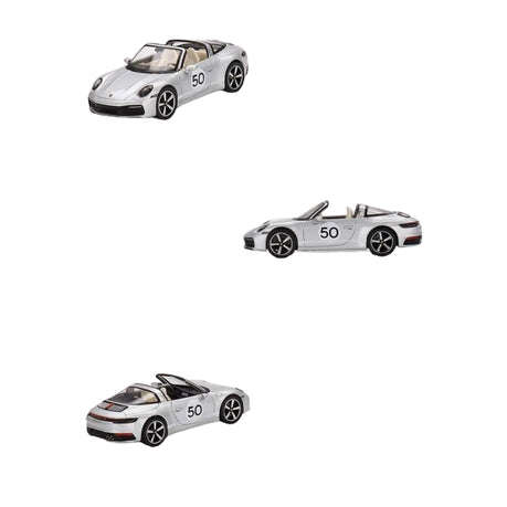 Mini GT Porsche 911 Targa 4S Silver Metallic 1:64 Model