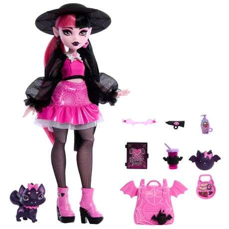 Monster High Draculaura Doll With Pet Bat-Cat Count Fabulous & Accessories
