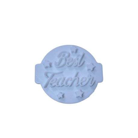 Hubbe Cookie Cutter - Best Teacher with Stars Embosser
