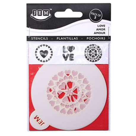 Jem Stencil - Love Set of 3 - 90mm / 3.5