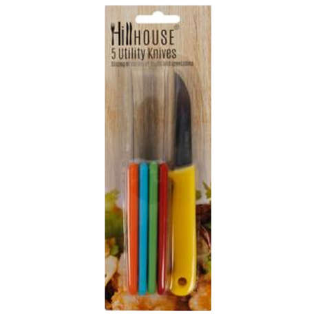 Hill House- 5 Piece Assorted Utility Knife Set
