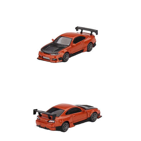 Mini GT Nissan Silvia S15 D-MAX Metallic Orange1:64 Model