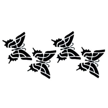 Jem Stencil - Butterflies Four - 125 x 58mm / 5 x 2.3