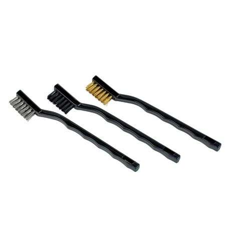 Marceu 3pcs brush set metal, brass, nylon 71027