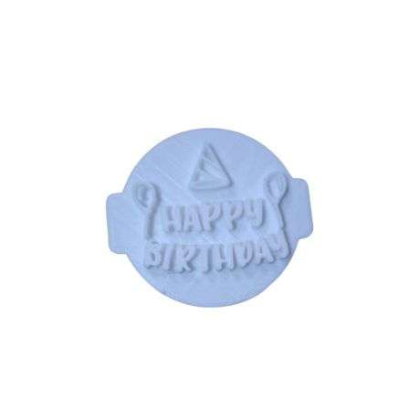 Hubbe Cookie Cutter - Happy Birthday with Party Hat Embosser