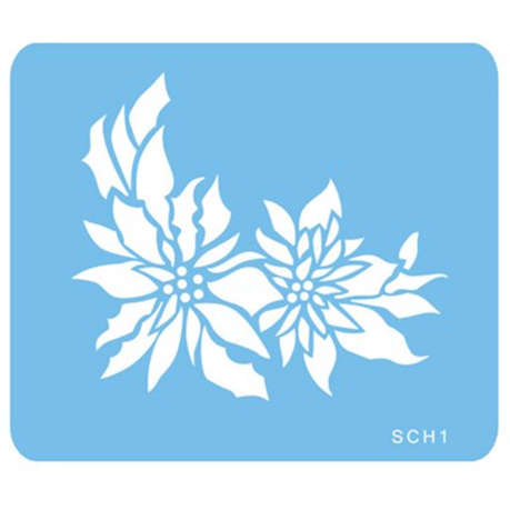 Jem Stencil - Poinsettia - 104 x 93mm / 4 x 3.6