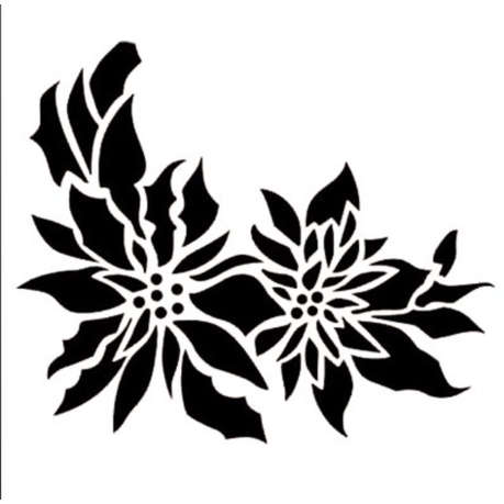 Jem Stencil - Poinsettia - 104 x 93mm / 4 x 3.6