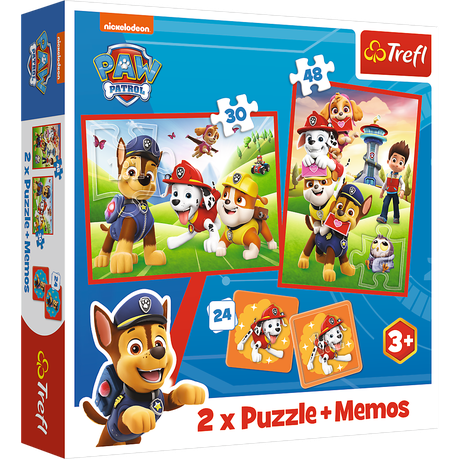 Trefl Puzzles 2 in 1 Memos - Paw Team