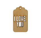 Small Wooden I Love You Tag