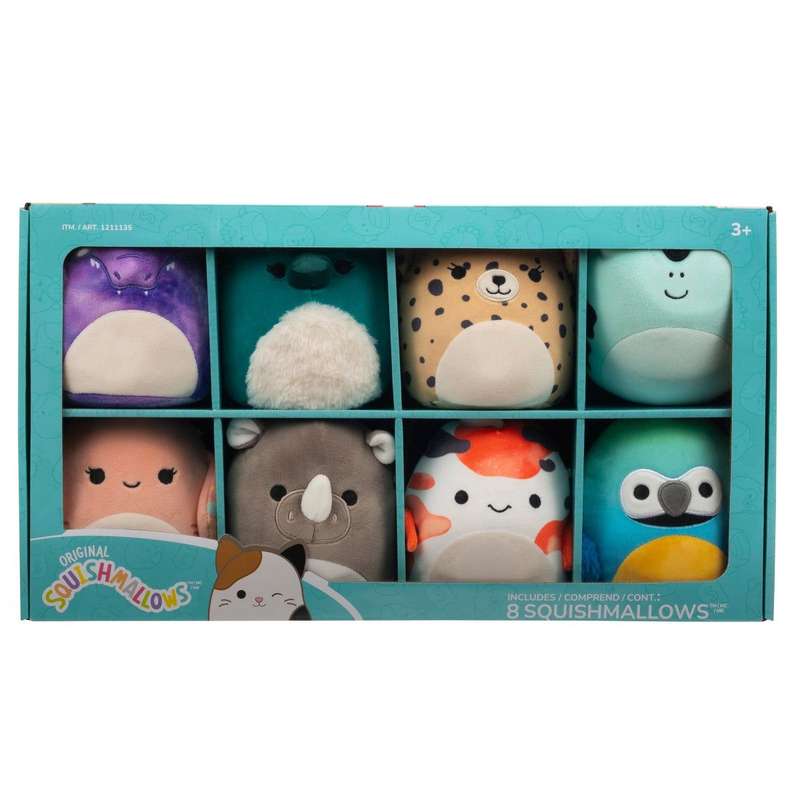 Original Squishmallows Exotic Animal-Themed Collection - Pack of 8
