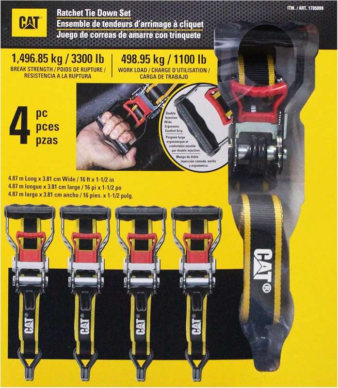 Cat Ratchet Tie Down Set 16 ft x 1-1/2"